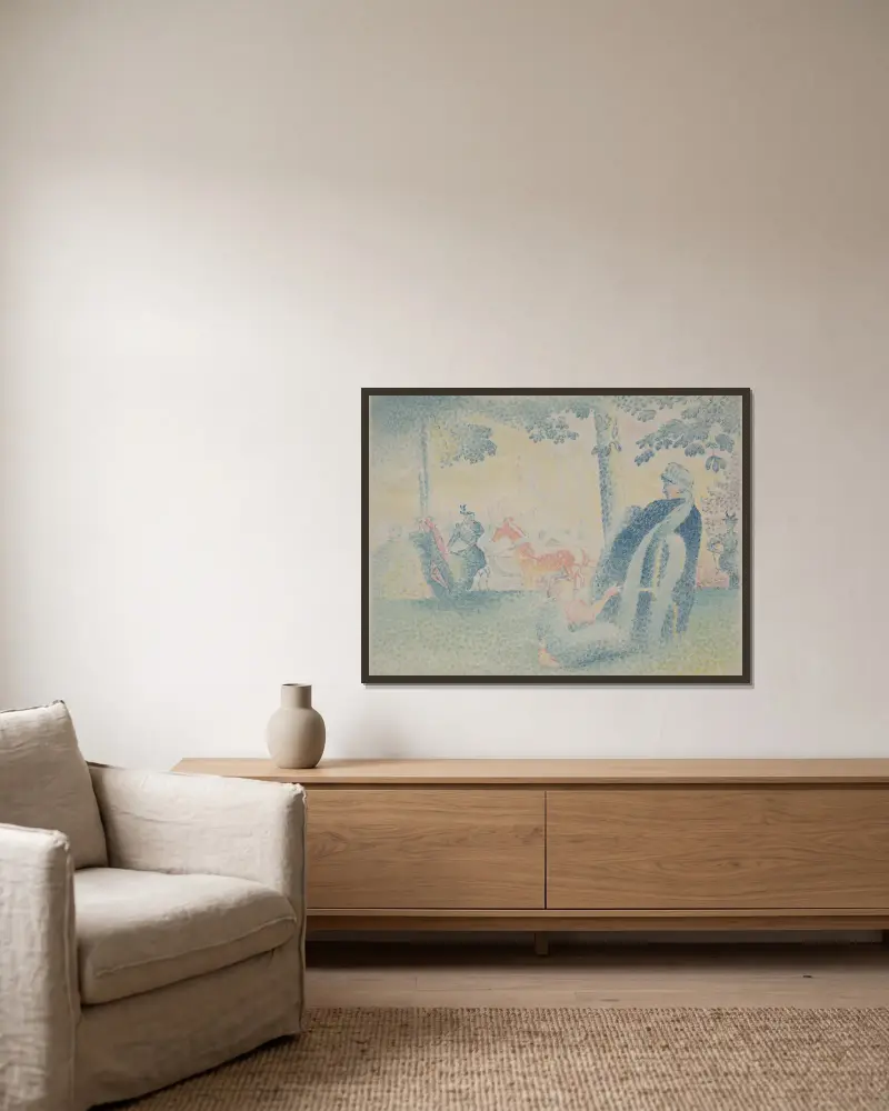 Im Park von Henri-Edmond Cross gerahmt an einer Wand