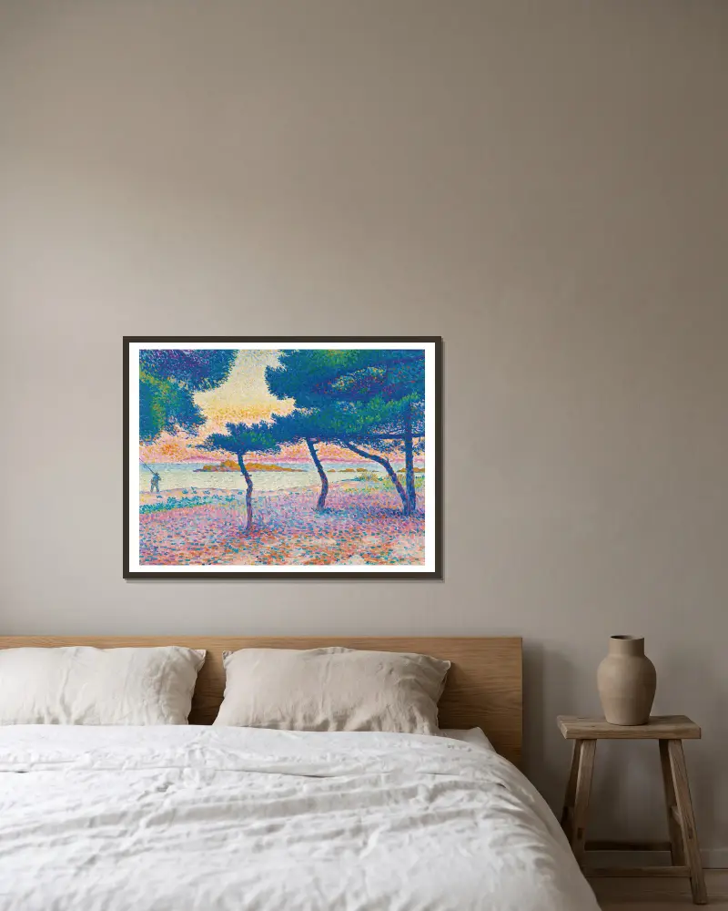 Pláž v Saint-Clair, Henri-Edmond Cross v rámu na stěně