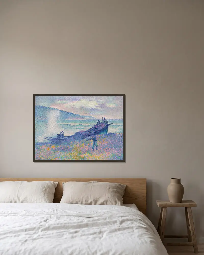 Vraket av Henri-Edmond Cross inramad på en vägg