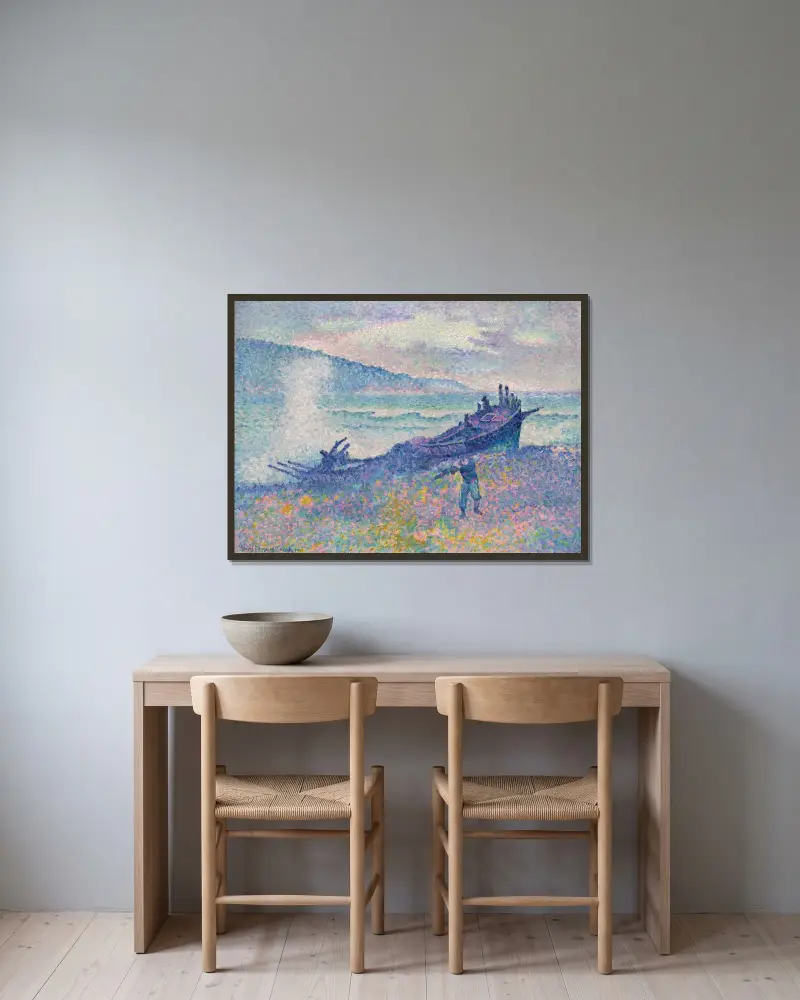 Vraket av Henri-Edmond Cross inramad på en vägg