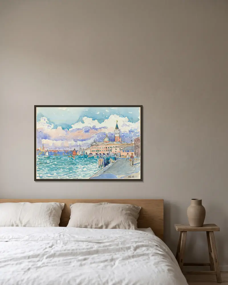 Venedig von Henri-Edmond Cross gerahmt an einer Wand
