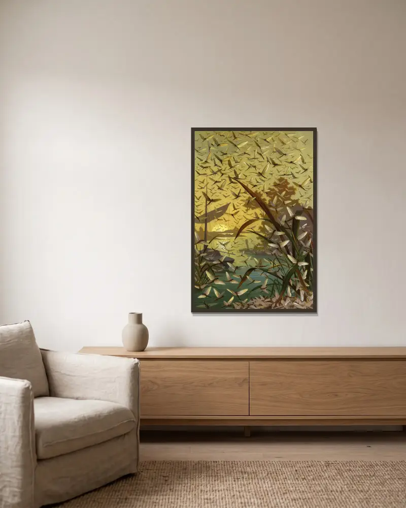 Die Insekten, Tausendfüßler und Spinnen Pl 14 von Alfred Edmund Brehm gerahmt an einer Wand