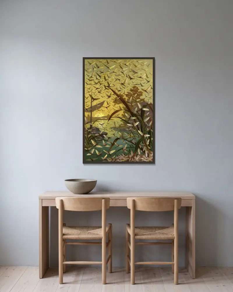 Die Insekten, Tausendfüßler und Spinnen Pl 14 von Alfred Edmund Brehm gerahmt an einer Wand
