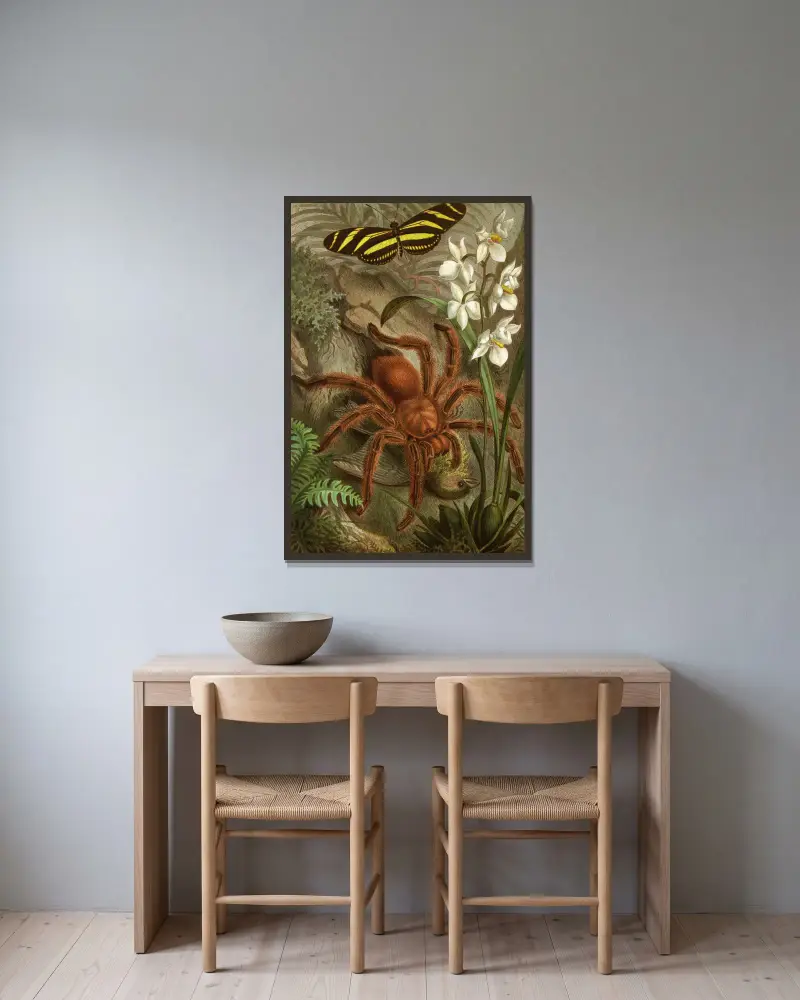 Die Insekten, Tausendfüssler und Spinnen Pl 21 av Alfred Edmund Brehm inramad på en vägg
