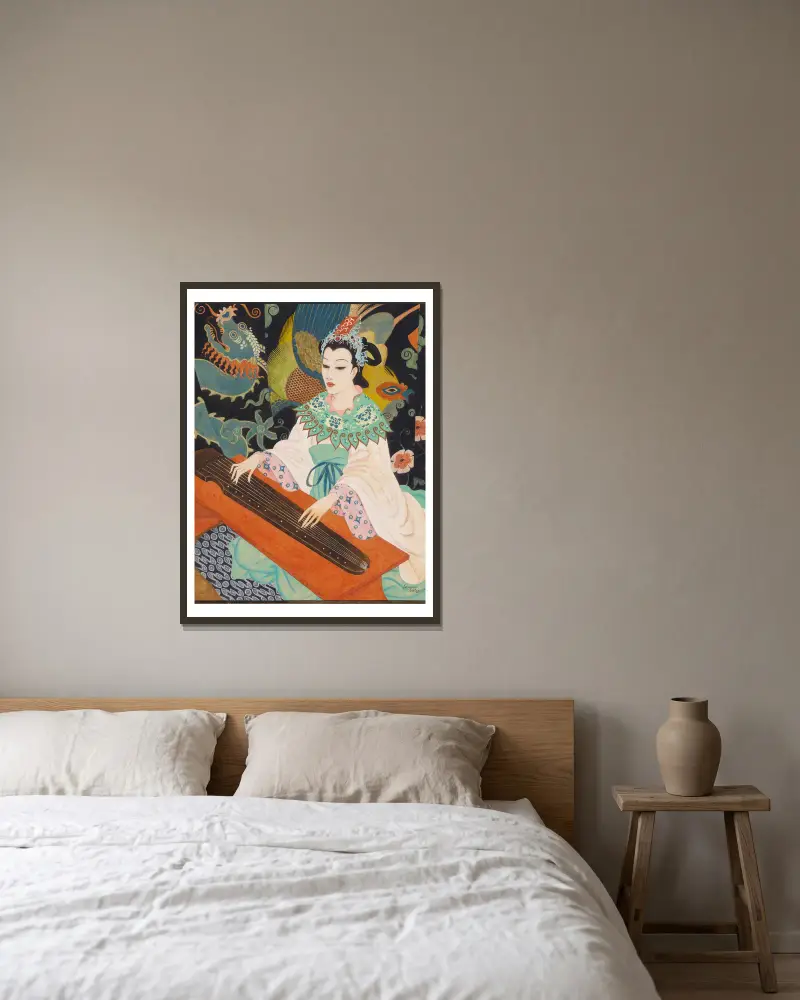 Prinzessin Badroulboudour von Edmund Dulac gerahmt an einer Wand