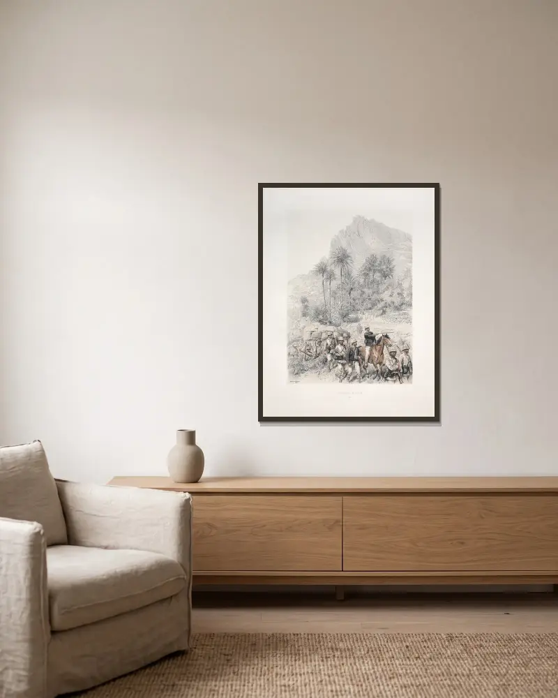 Schützen von Jean-Baptiste Édouard Detaille gerahmt an einer Wand