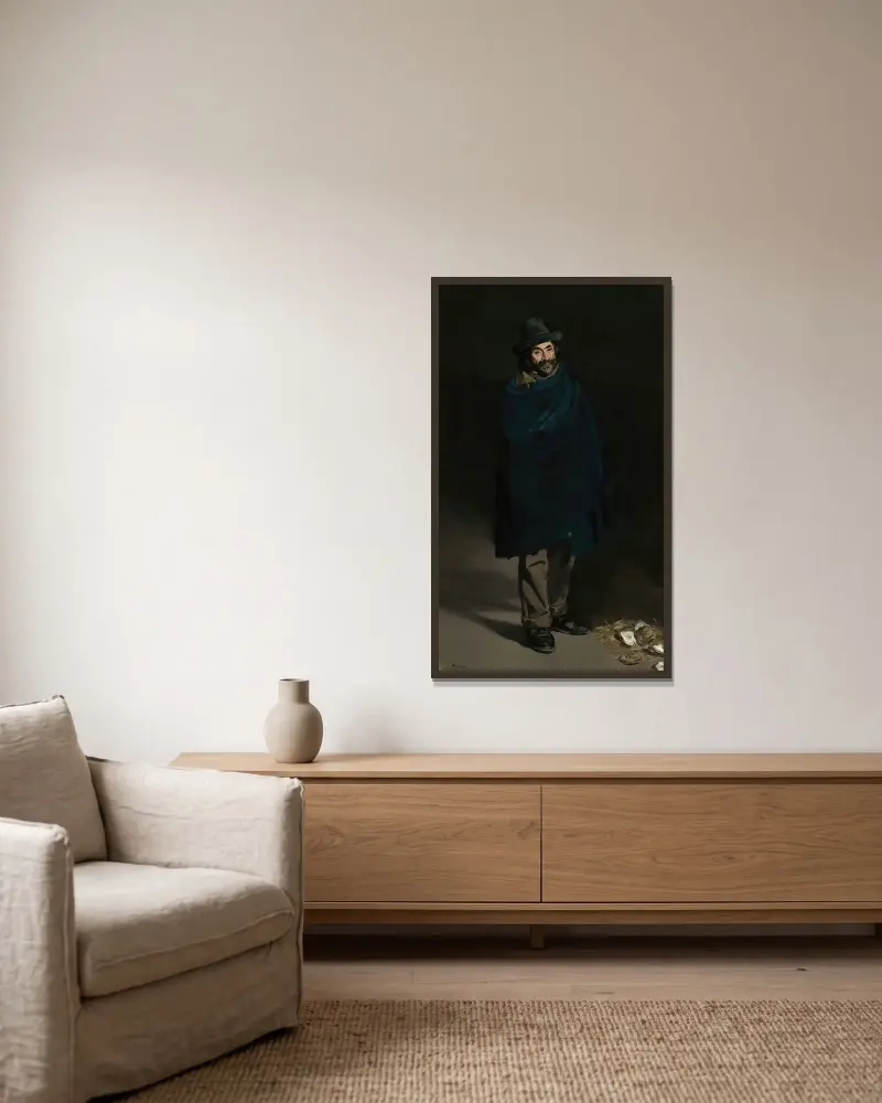 Żebrak z ostrygami (Filozof), Édouard Manet w ramie na ścianie