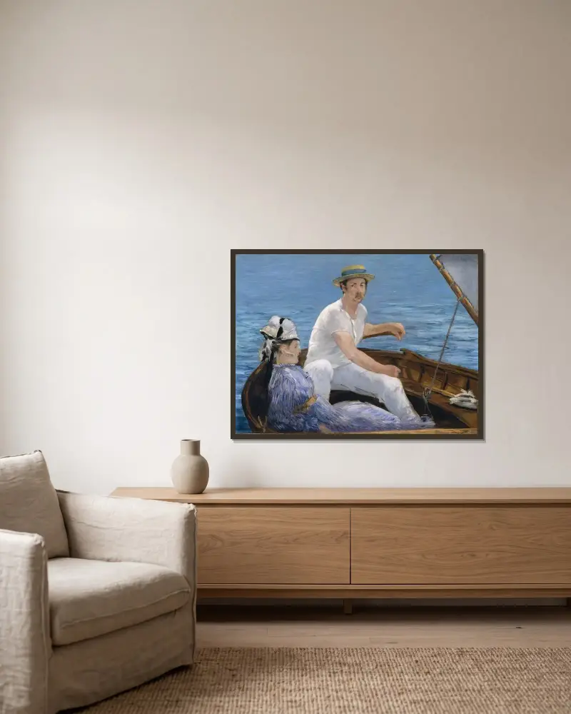 Veslování, Édouard Manet v rámu na stěně