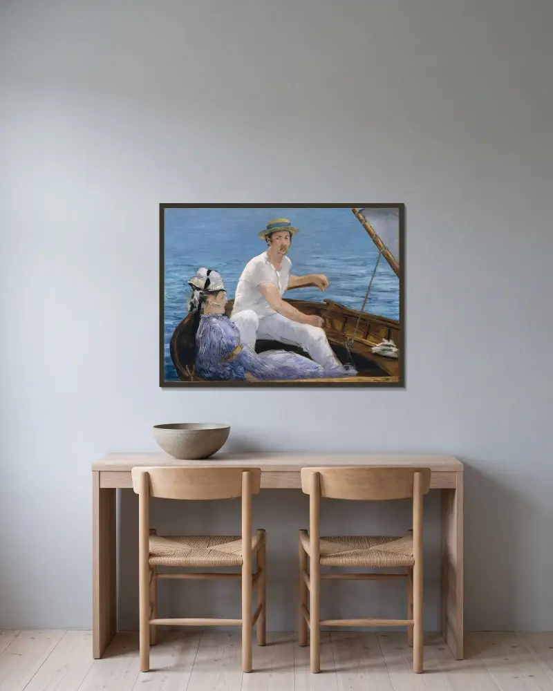 Veslování, Édouard Manet v rámu na stěně
