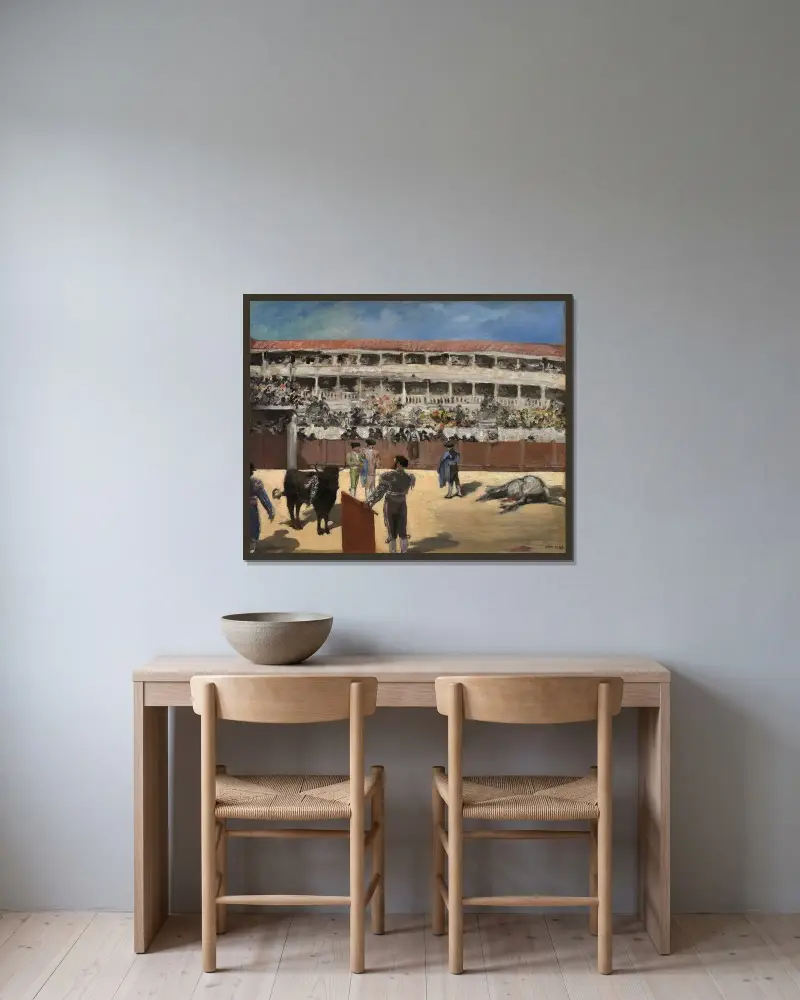 Stierkampf, 1865 – Nr. 2 von Édouard Manet gerahmt an einer Wand