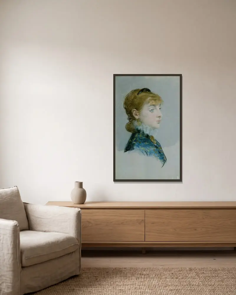 Emilie-Louise Delabigne (1848–1910), Called Valtesse de la Bigne av Édouard Manet inramad på en vägg
