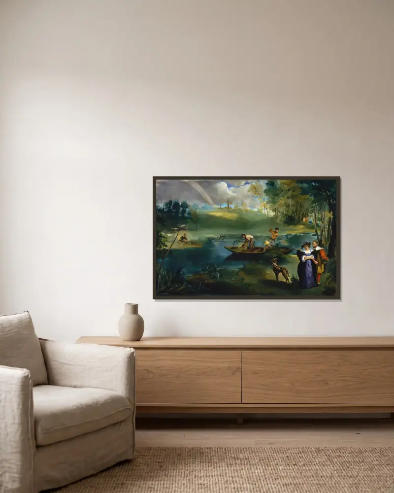 Rybaření, Édouard Manet v rámu na stěně