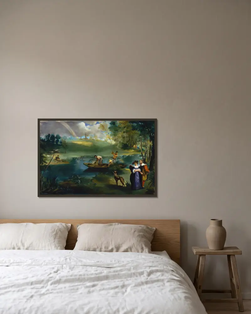 Rybaření, Édouard Manet v rámu na stěně