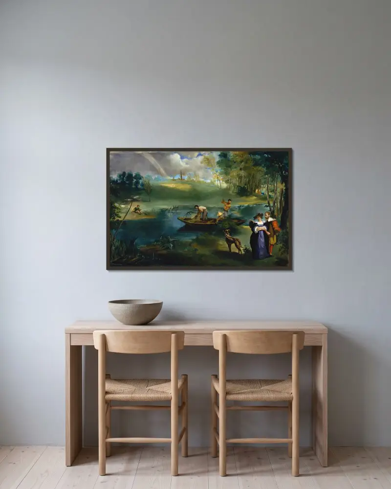 Rybaření, Édouard Manet v rámu na stěně