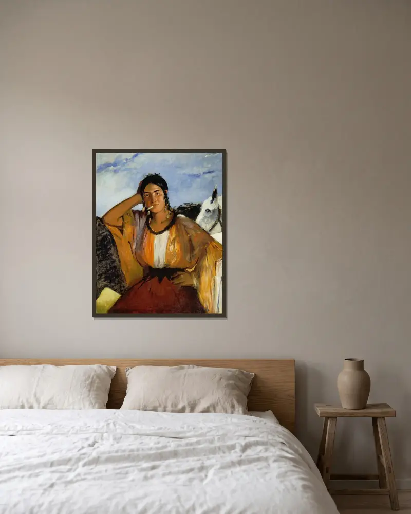 Cyganka z papierosem, Édouard Manet w ramie na ścianie