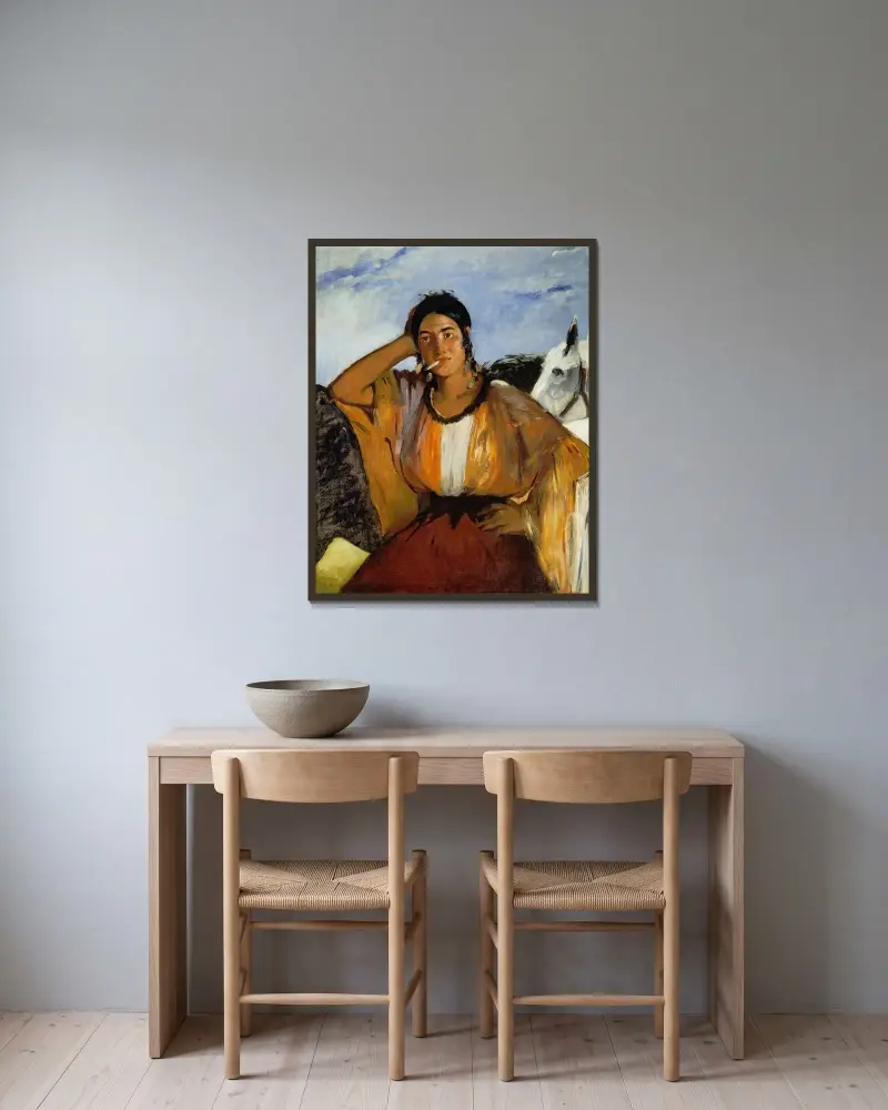 Cyganka z papierosem, Édouard Manet w ramie na ścianie