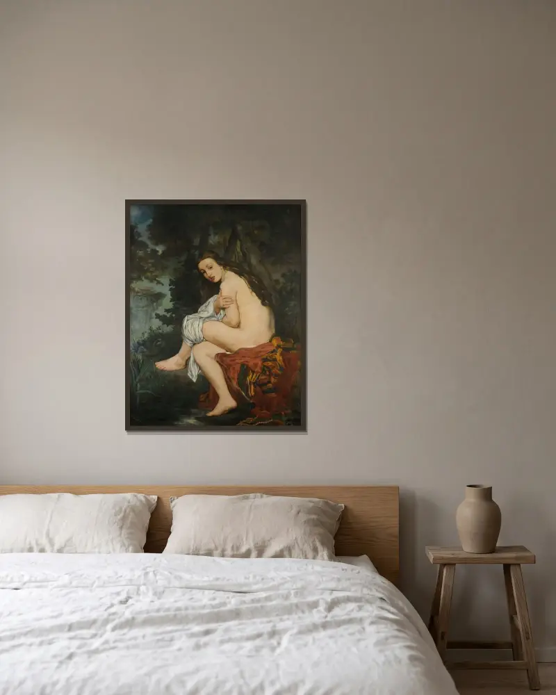 Die überraschte Nymphe, 1861 – Nr. 1 von Édouard Manet gerahmt an einer Wand