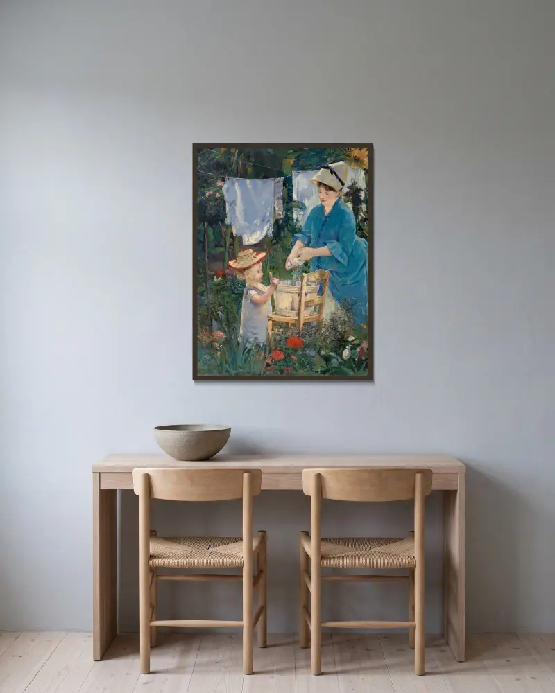 Prádlo, Édouard Manet v rámu na stěně