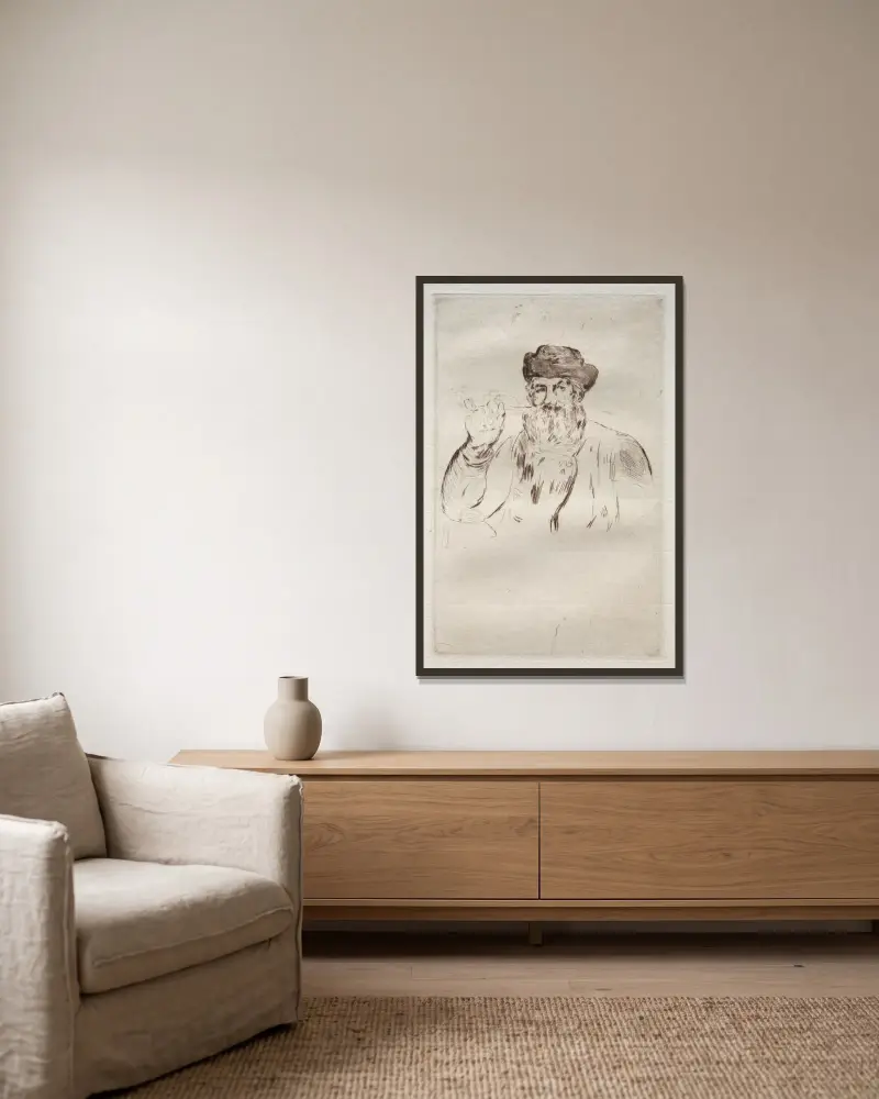 Palacz, Édouard Manet w ramie na ścianie