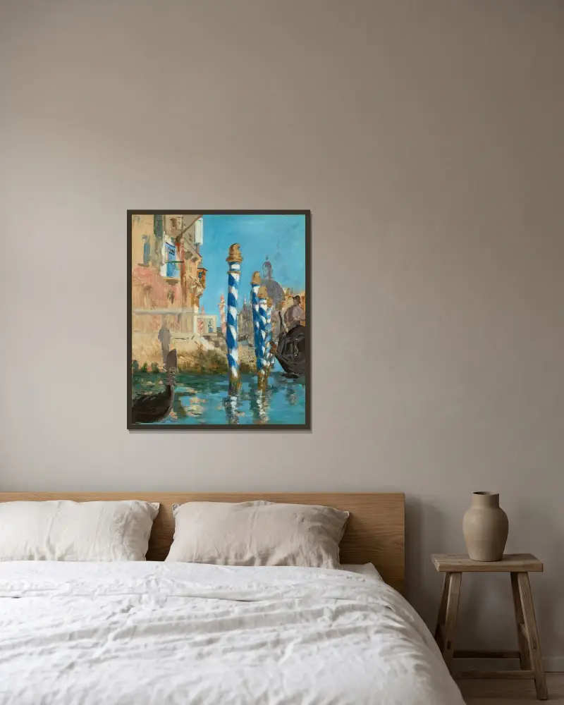 Le Grand Canal à Venise av Édouard Manet inramad på en vägg