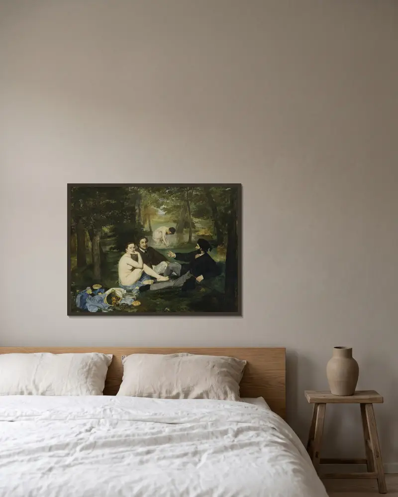 Snídaně v trávě, Édouard Manet v rámu na stěně