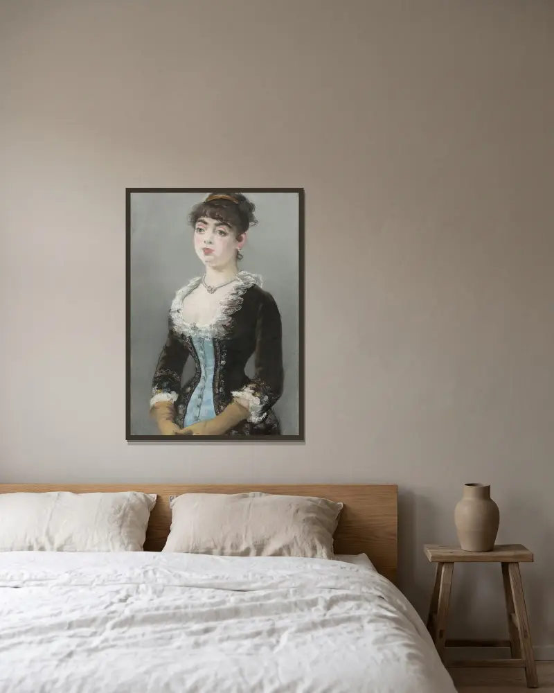Madame Michel-Lévy av Édouard Manet inramad på en vägg