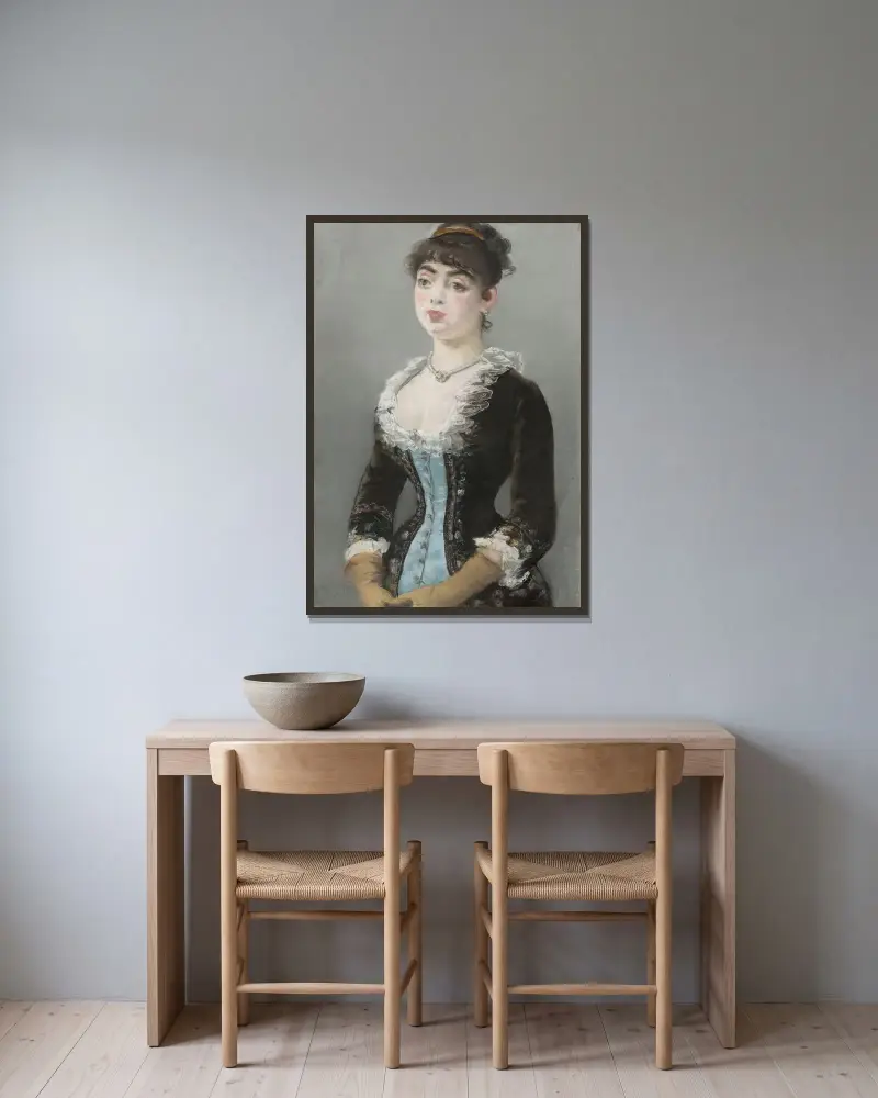 Madame Michel-Lévy av Édouard Manet inramad på en vägg