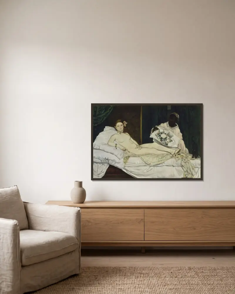Olimpia, 1863, Édouard Manet w ramie na ścianie