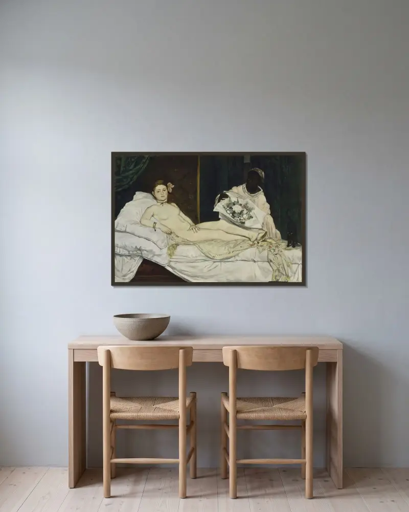 Olimpia, 1863, Édouard Manet w ramie na ścianie