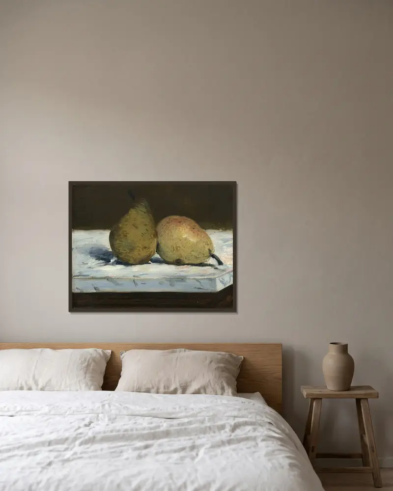 Hrušky, Édouard Manet v rámu na stěně