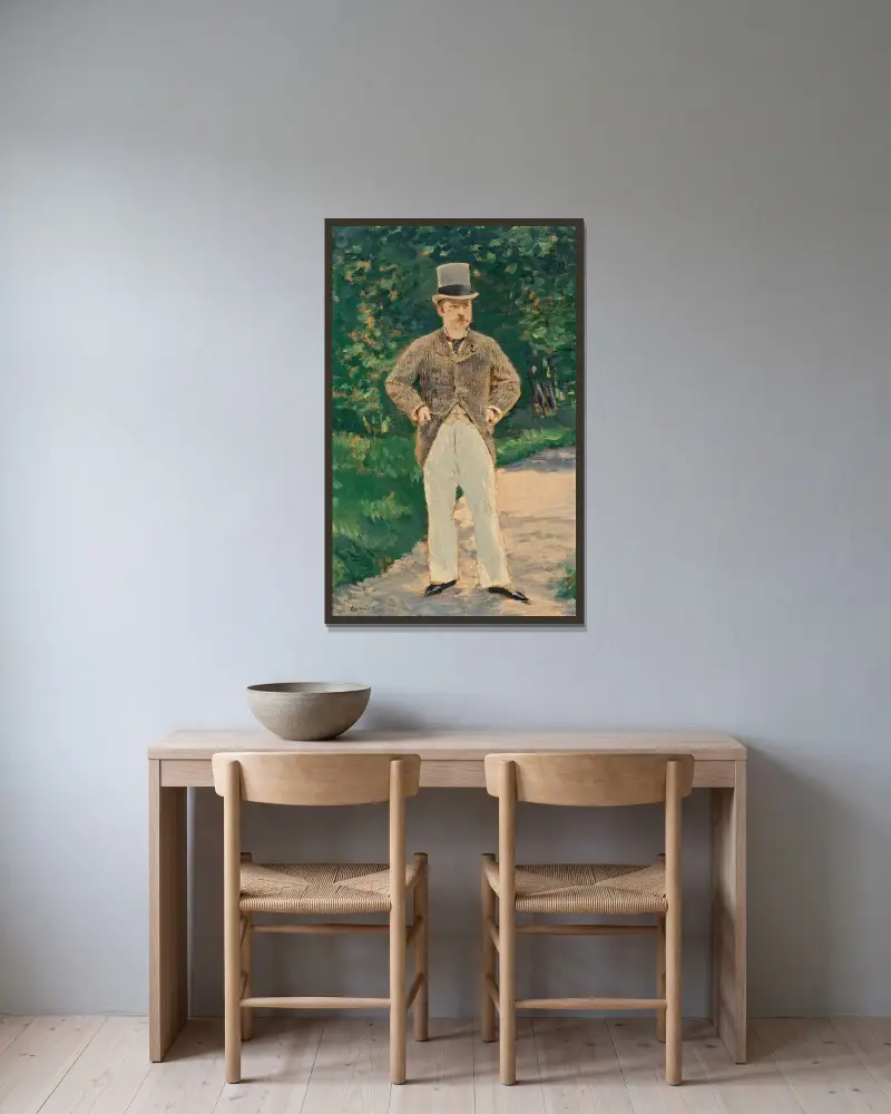 Portrait De Monsieur Brun av Édouard Manet inramad på en vägg
