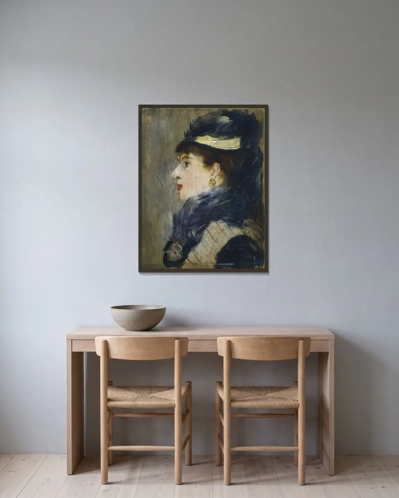Portrait of a Lady av Édouard Manet inramad på en vägg