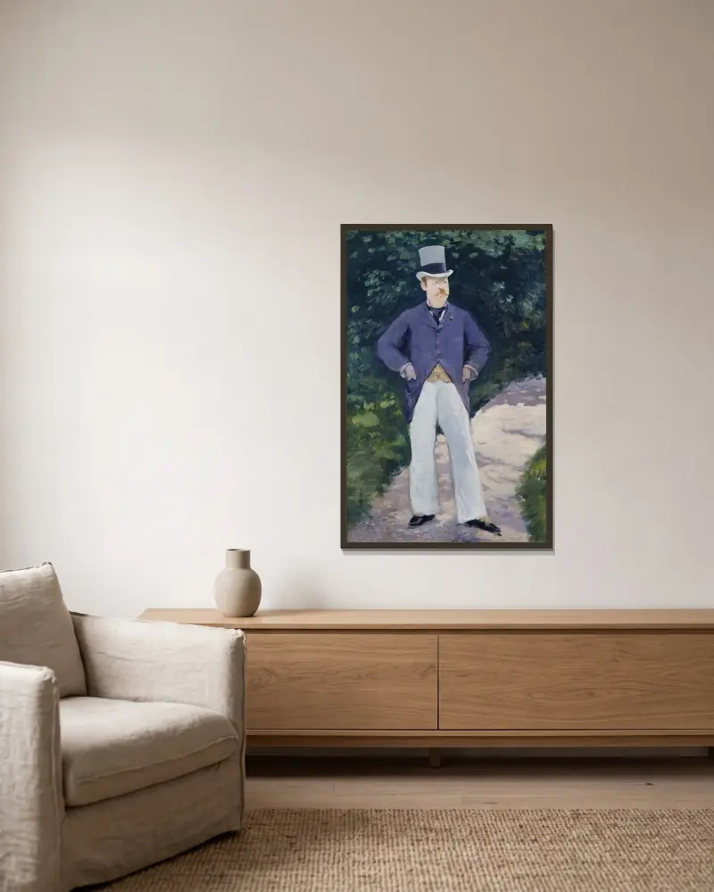 Portrait Of Monsieur Brun av Édouard Manet inramad på en vägg