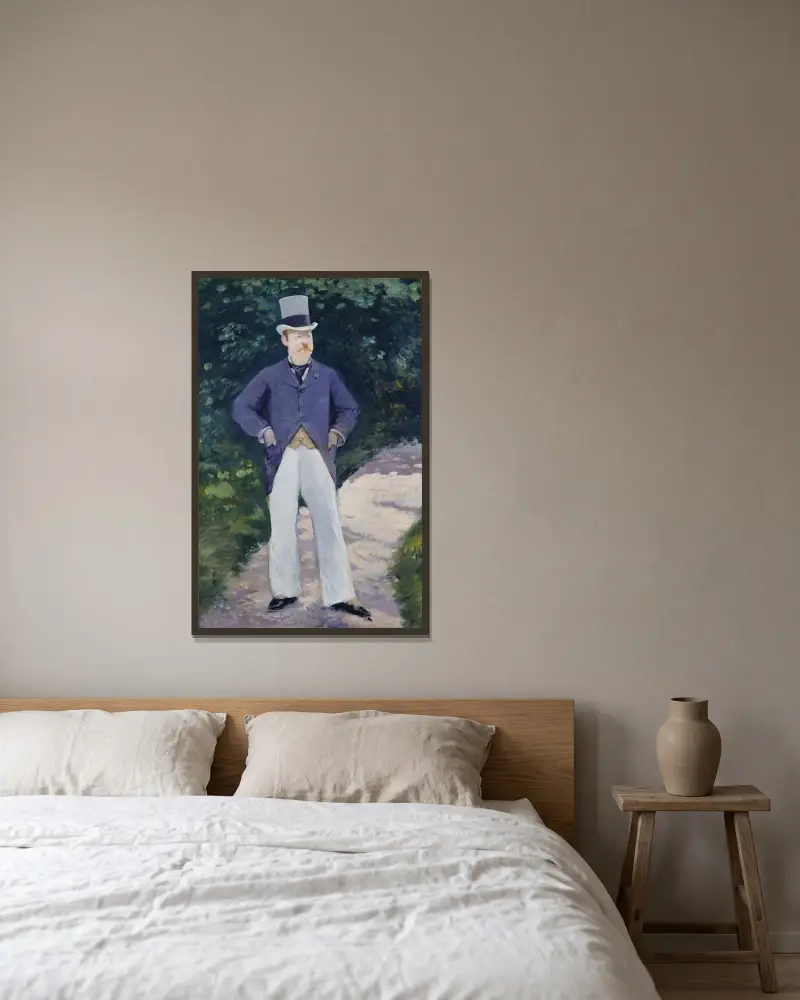 Portrait Of Monsieur Brun av Édouard Manet inramad på en vägg