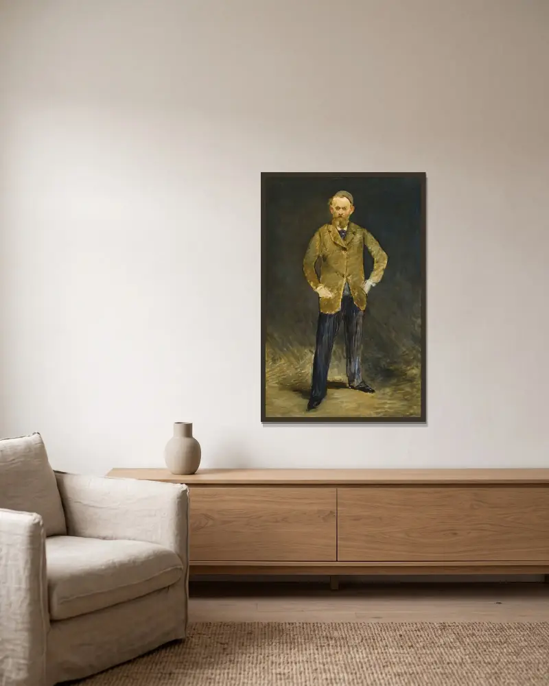Selbstporträt von Édouard Manet gerahmt an einer Wand