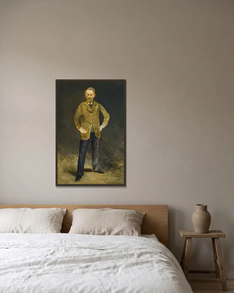 Selbstporträt von Édouard Manet gerahmt an einer Wand
