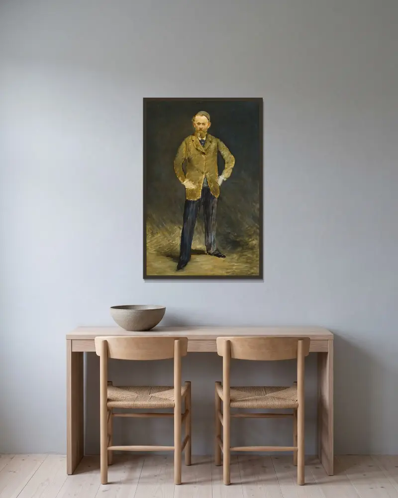 Selbstporträt von Édouard Manet gerahmt an einer Wand