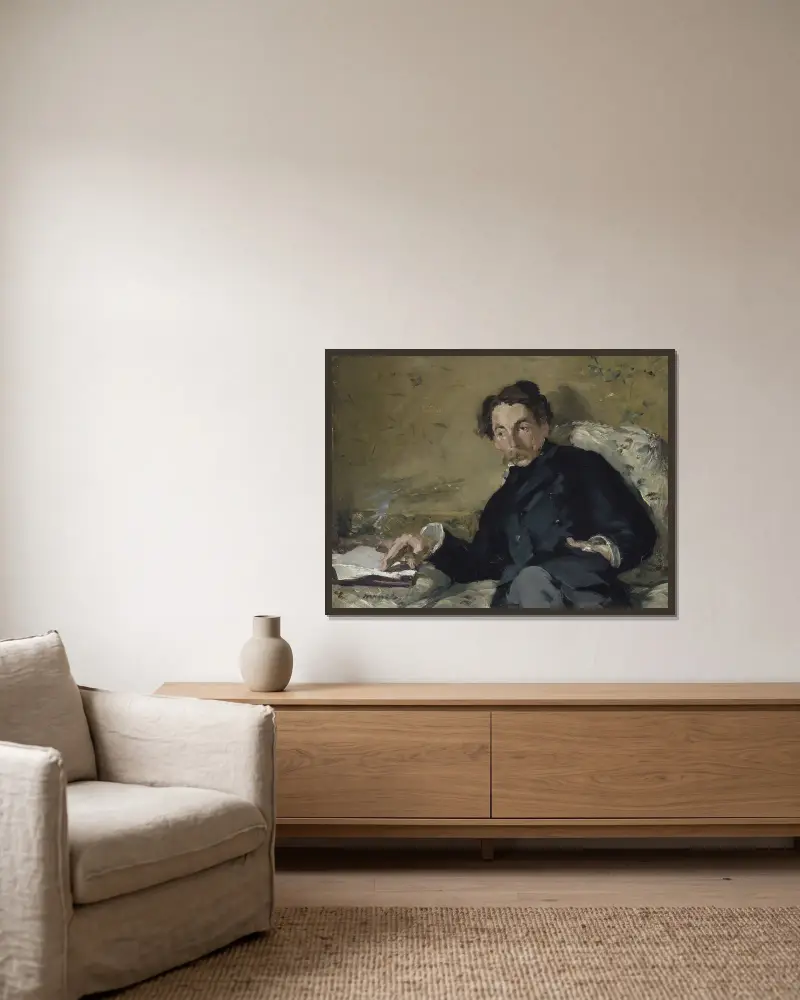 Stéphane Mallarmé, Édouard Manet v rámu na stěně