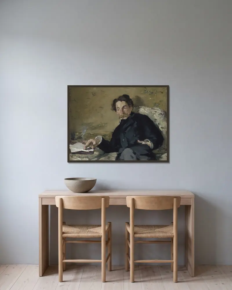 Stéphane Mallarmé, Édouard Manet v rámu na stěně