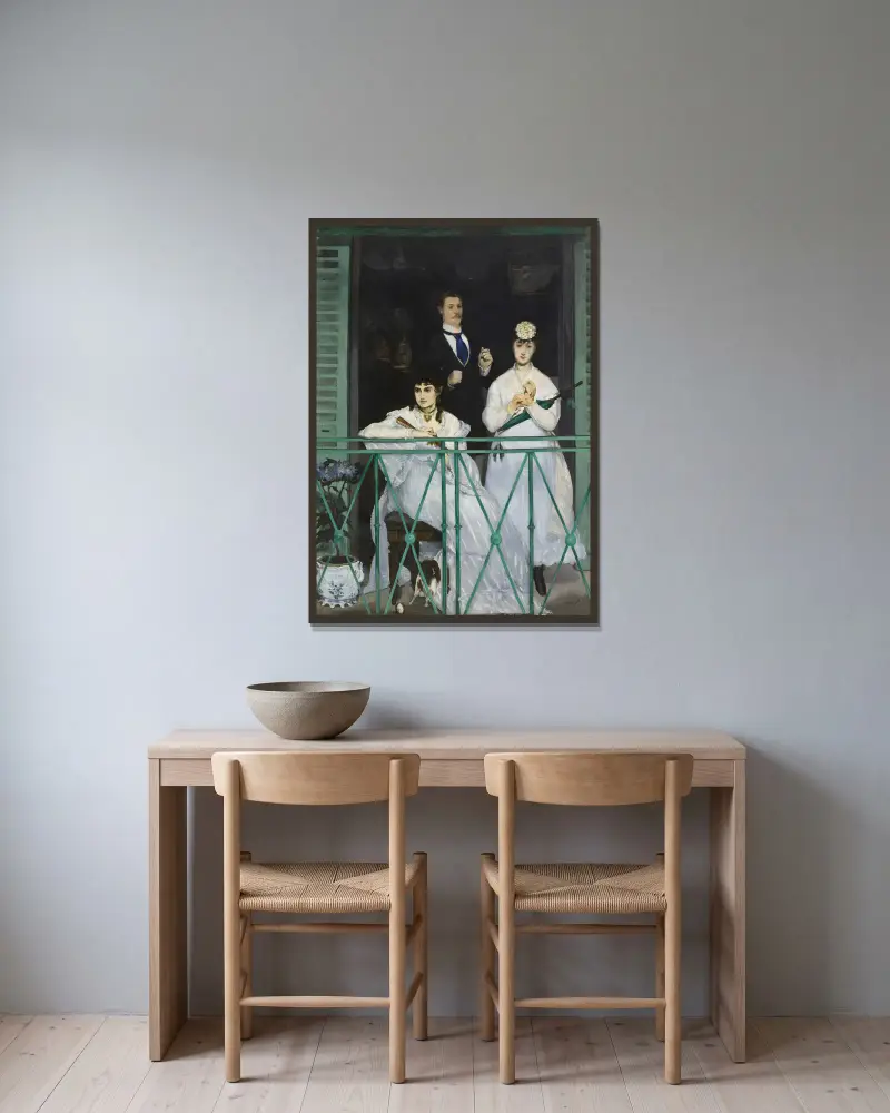 Der Balkon von Édouard Manet gerahmt an einer Wand
