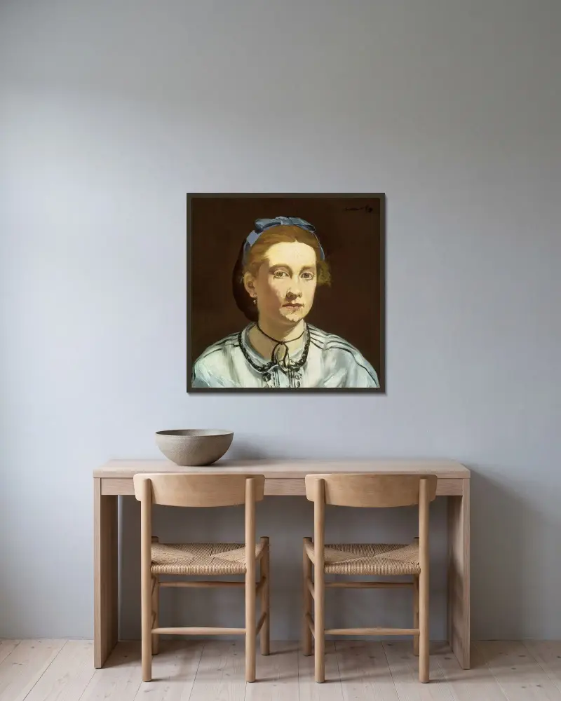 Victorine Meurent von Édouard Manet gerahmt an einer Wand