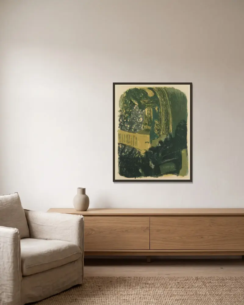A Gallery at the Gymnasium av Édouard Vuillard inramad på en vägg