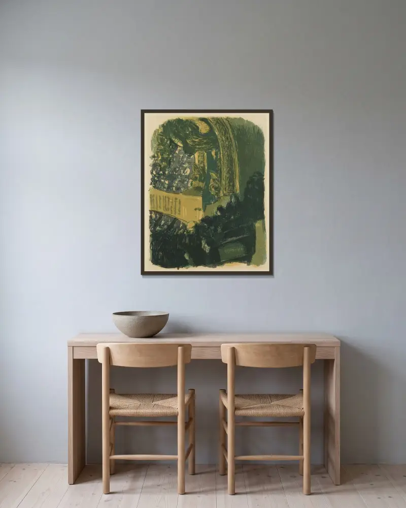 A Gallery at the Gymnasium av Édouard Vuillard inramad på en vägg