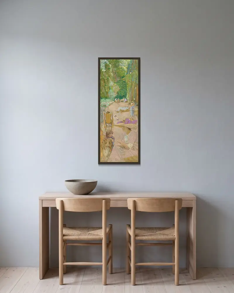 Aux Pavillons À Cricqueboeuf. Devant La Maison av Édouard Vuillard inramad på en vägg