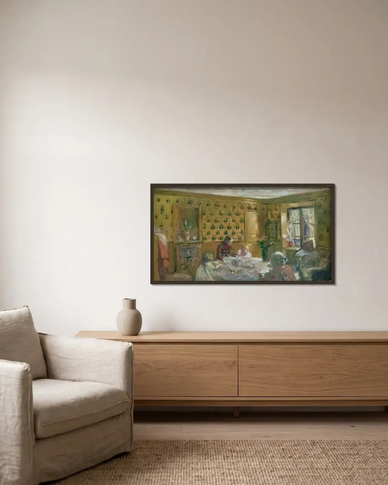 Am Arbeitstisch von Édouard Vuillard gerahmt an einer Wand