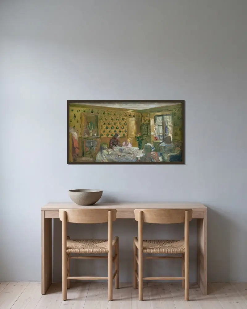 Am Arbeitstisch von Édouard Vuillard gerahmt an einer Wand
