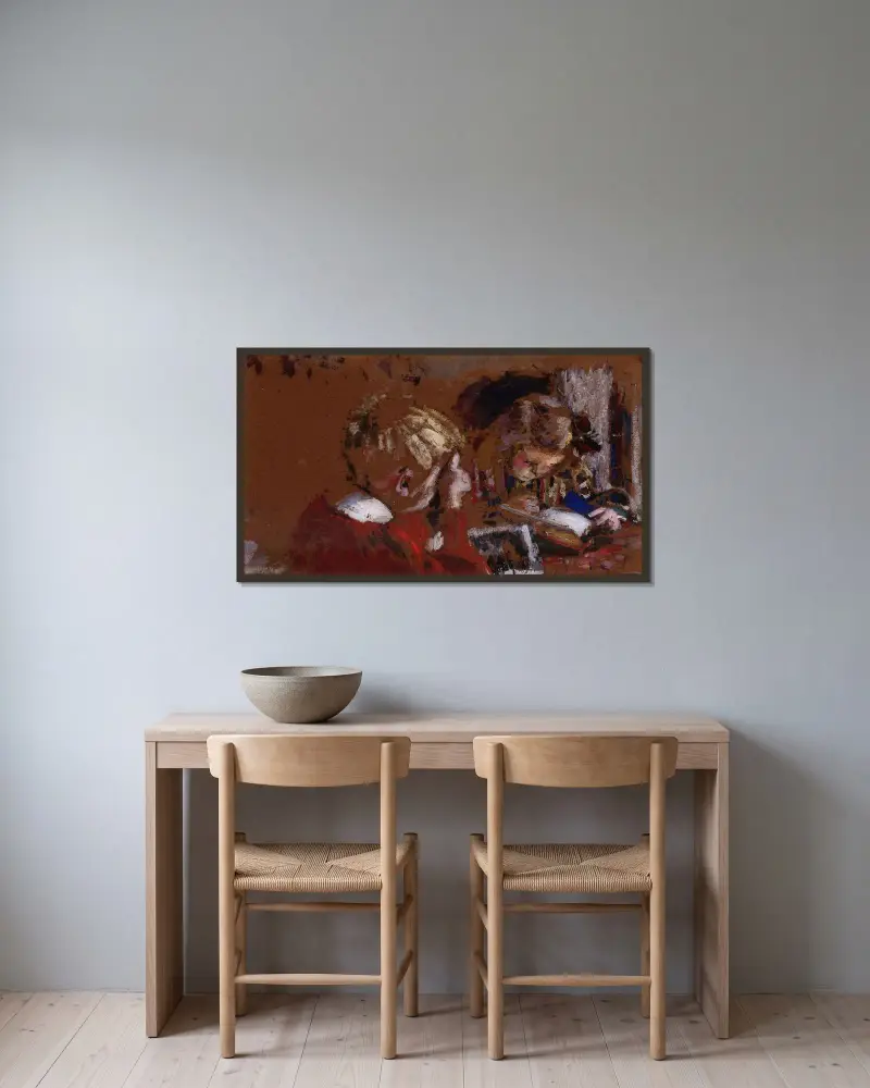 Dzieci czytające, Édouard Vuillard w ramie na ścianie