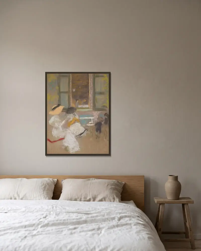 Před pavilony, Édouard Vuillard v rámu na stěně