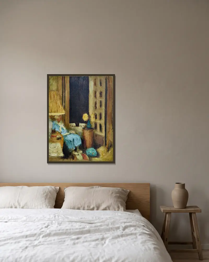 Fenêtre ouverte sur la nuit av Édouard Vuillard inramad på en vägg