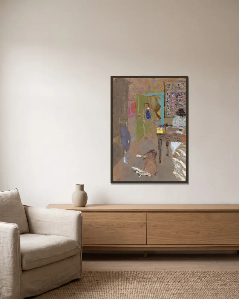Interior at Saint-Jacut av Édouard Vuillard inramad på en vägg